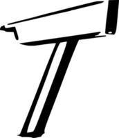 Vector silhouette of signpost on white background