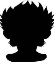 Vector silhouette of boy on white background