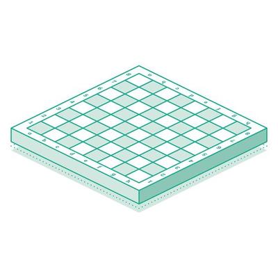 Isometric Outline Chessboard. Icon or Symbol Isolated on White.