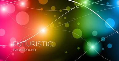 Abstract vector background with multicolored waves and spheres, vector illustration. The multipurpose design can be used as a cover. Bright multi-colored illustration for a nightclub.