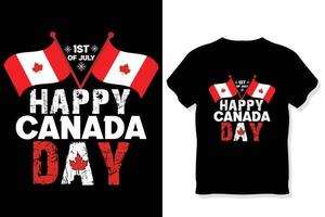 contento Canadá día tipografía t camisa diseño ,Canadá día t camisa ,1º de julio Canadá día vector