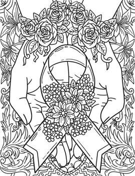 pecho cáncer conciencia manos participación cinta vector