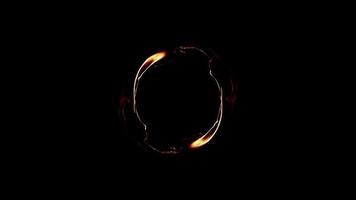 Fire energy particle circle with alpha channel video