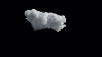 blanc nuage isolé dans temps laps sur noir Contexte avec alpha canal video