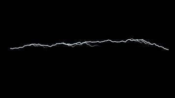 Lightning spark isolated on black background video