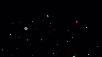 Mix Multi Color Confetti Blast Explosions with Alpha channel video