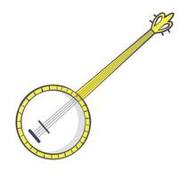 West Indian African American folk stringed plucked musical instrument of the banjo lute type. vector