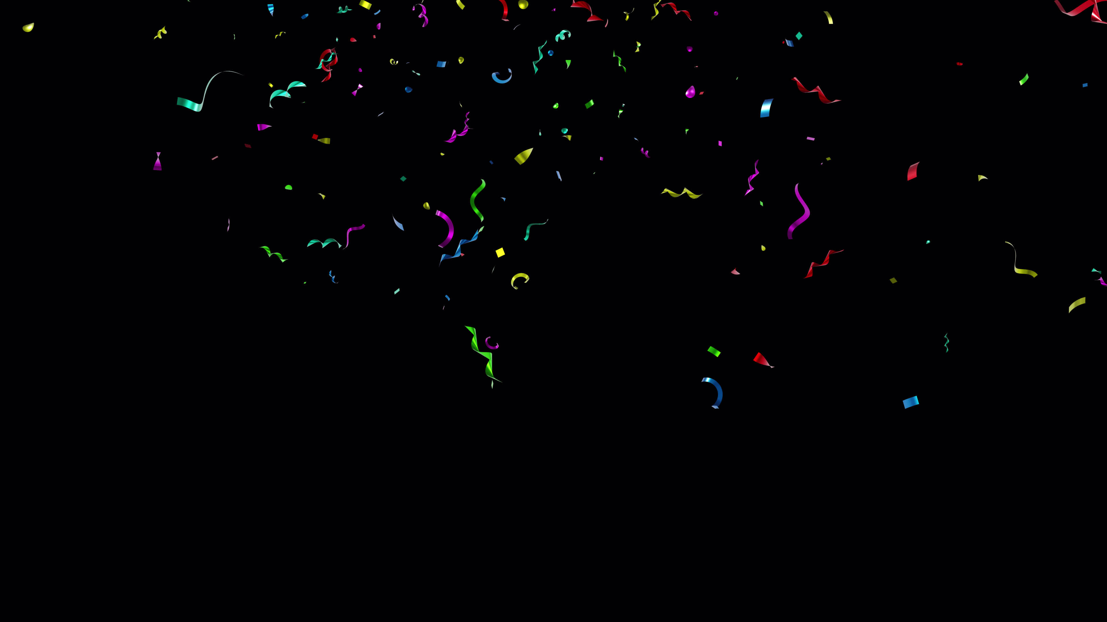 Mix Multi Colorful Confetti Blast Explosions with Alpha channel