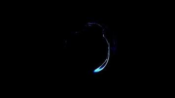 Blue energy particle circle with alpha channel video