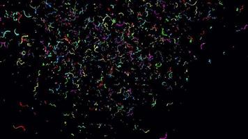 mengen multi kleurrijk confetti ontploffing explosies met alpha kanaal video