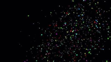 mescolare Multi colore coriandoli esplosione esplosioni con alfa canale video