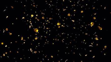 Gold Confetti Blast Explosions with Alpha channel video