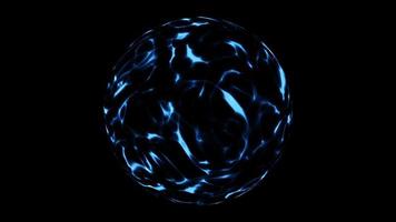 Lightning ball isolated looping on black background video