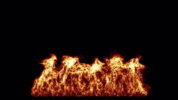 Feuer Mauer Verbrennung auf Alpha Hintergrund video