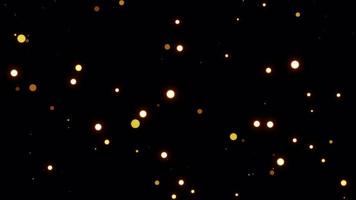 Golden bokeh particles glowing transition on alpha background in 4k video