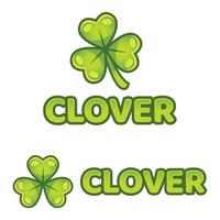 Modern vector flat design simple minimalist logo template of 3 leaf clover shamrock vector for brand, emblem, label, badge. Isolated on white background.