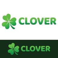 Modern vector flat design simple minimalist logo template of 3 leaf clover shamrock vector for brand, emblem, label, badge. Isolated on white background.