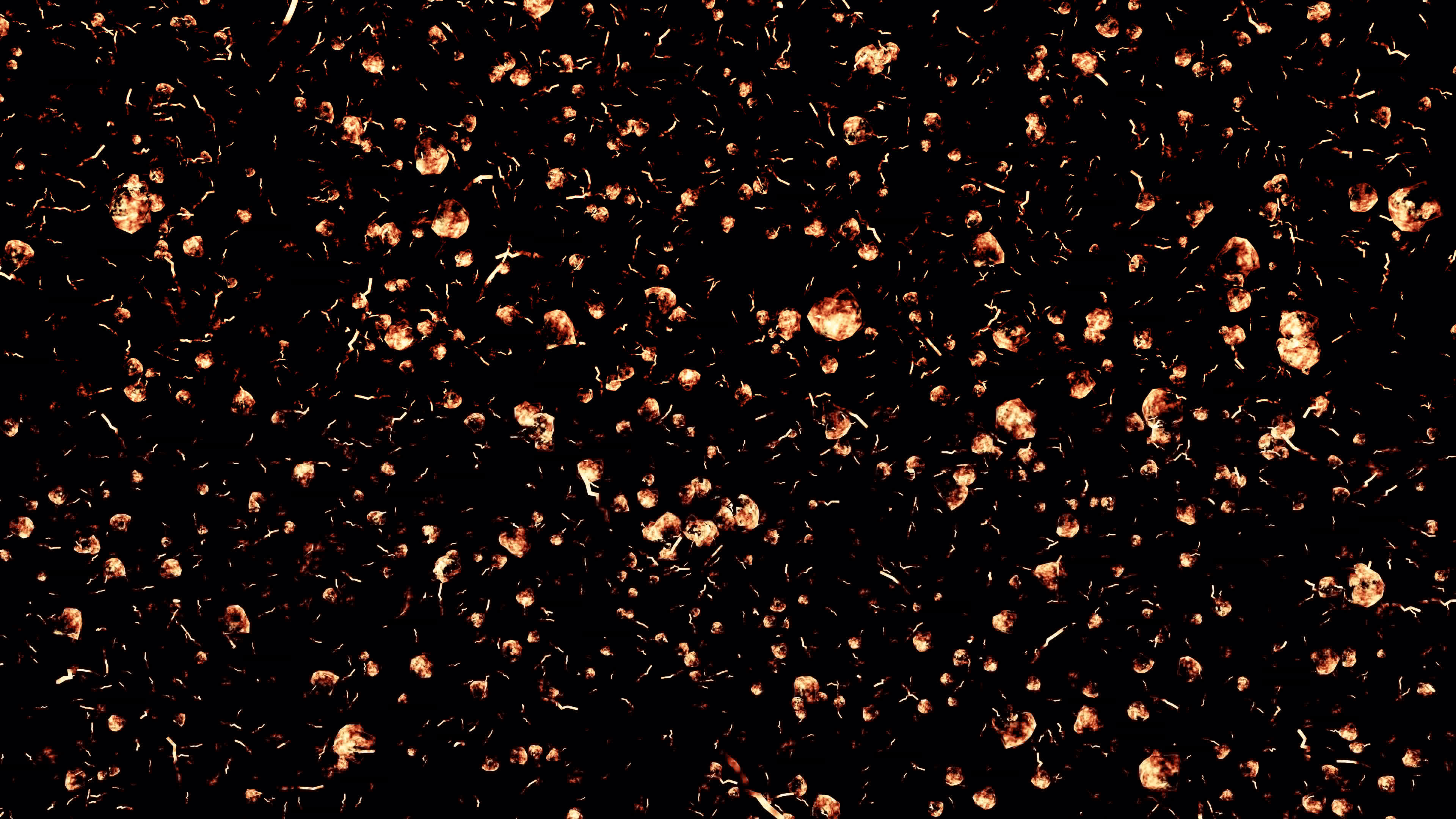 Fire burn ash or dust particles, flying and floating on air in a loop