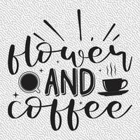 flower and coffee vector