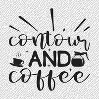 Contour AND COFFEE vector