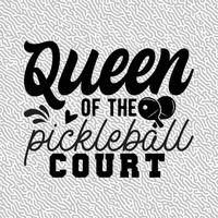 Queen of the pickleball court vector