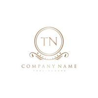 TN Letter Initial with Royal Luxury Logo Template vector