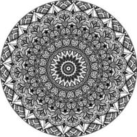 Easy mandala, simple mandalas flowers coloring page on white background. vector