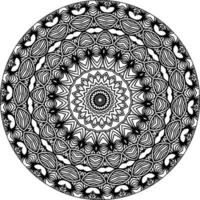 Easy mandala, simple mandalas flowers coloring page on white background. vector