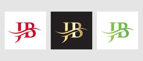 Initial Monogram Letter JB Logo Design. JB Logotype Template vector