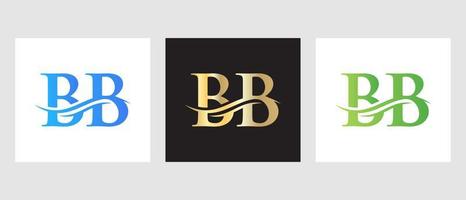 Initial Monogram Letter BB Logo Design. BB Logotype Template vector