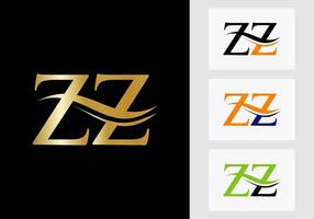 inicial monograma letra zz logo diseño. zz logotipo modelo vector