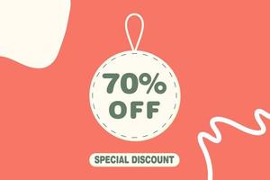 70 percent Sale and discount labels. price off tag icon flat design. vector