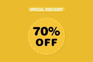 70 percent Sale and discount labels. price off tag icon flat design. vector