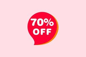 70 percent Sale and discount labels. price off tag icon flat design. vector