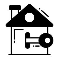 Secure house vector design in modern style, well designed icon