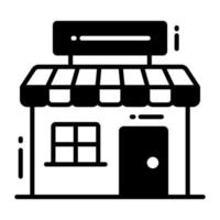 tienda edificio vector diseño en moderno estilo, editable icono