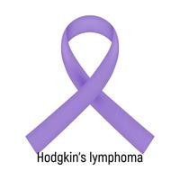 Cancer Ribbon. Hodgkins lymphoma. Vector illustration.