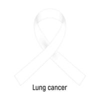 Cancer Ribbon. Lung cancer. Vector illustration.