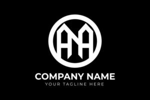 ANA letter logo design on black background. ANA Letter Initial Logo Design Template Vector Illustration