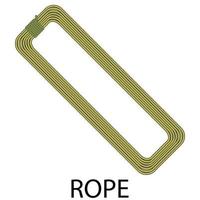 Rope climbing icon vector