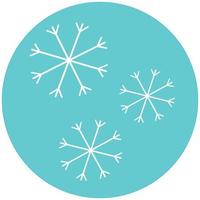 Snowflake icon label vector