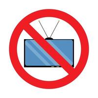 Ban TV icon vector