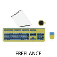 Freelance icon flat design vector