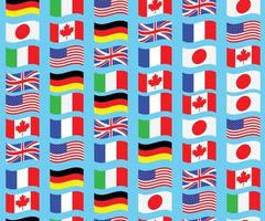 Seamless pattern flag g7 wave vector