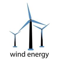 Wind energy icon vector