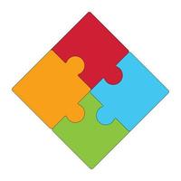 Folded puzzle icon vector