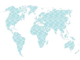 World map connection network vector