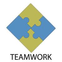 Teamwork icon flat design vector