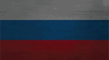 Grunge messy flag Russia vector