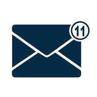 nuevo entrante mensajes con notificación icono. abierto correo sobre con entrante mensaje. sin abrir no leído mensaje notificación alerta recordatorio. correo electrónico mensaje expedido exitosamente. no leído correo electrónico notificación. vector